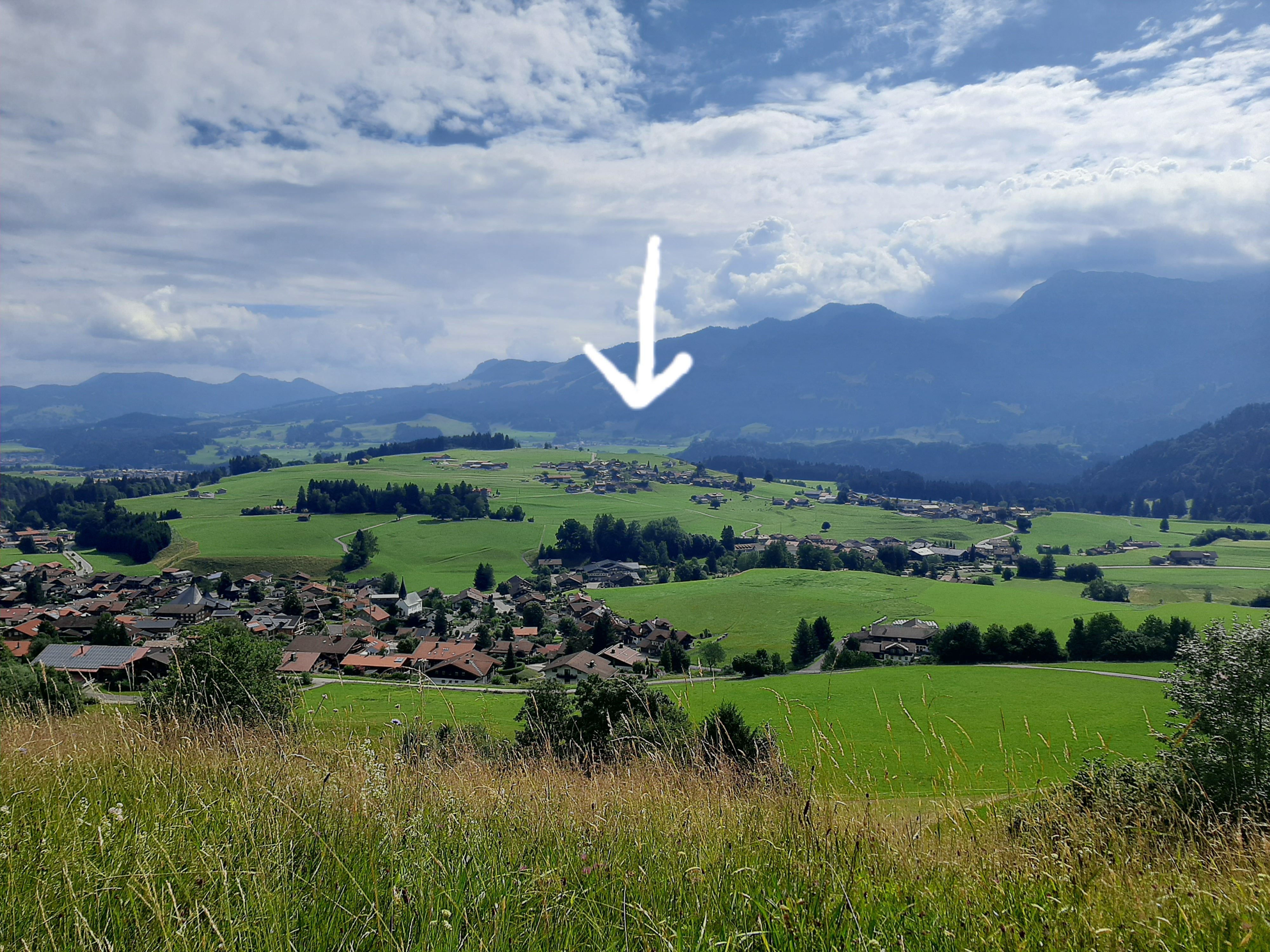 Blick auf Oberdorf, Landhaus Ücker
